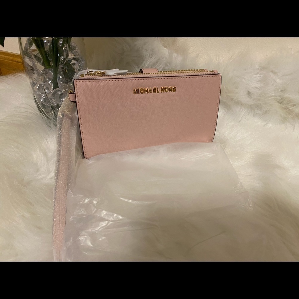 Michael Kors LG Double Zip Wristlet Leather NWT - Picture 8 of 16